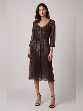 Club Monaco Silk Print Dress Size 6
